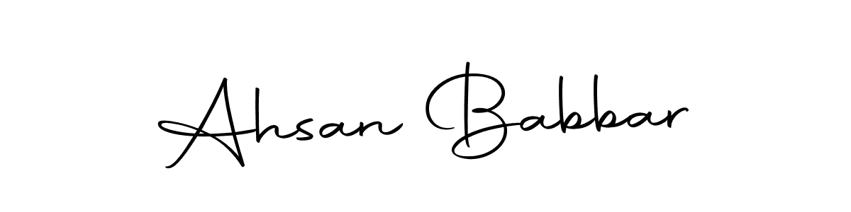 Ahsan Babbar stylish signature style. Best Handwritten Sign (Autography-DOLnW) for my name. Handwritten Signature Collection Ideas for my name Ahsan Babbar. Ahsan Babbar signature style 10 images and pictures png