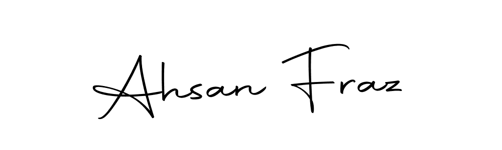 The best way (Autography-DOLnW) to make a short signature is to pick only two or three words in your name. The name Ahsan Fraz include a total of six letters. For converting this name. Ahsan Fraz signature style 10 images and pictures png