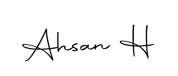 How to make Ahsan H signature? Autography-DOLnW is a professional autograph style. Create handwritten signature for Ahsan H name. Ahsan H signature style 10 images and pictures png