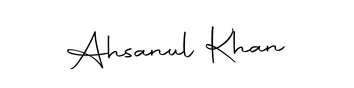 The best way (Autography-DOLnW) to make a short signature is to pick only two or three words in your name. The name Ahsanul Khan include a total of six letters. For converting this name. Ahsanul Khan signature style 10 images and pictures png