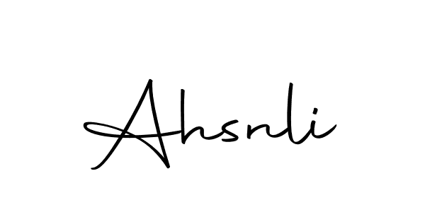 You can use this online signature creator to create a handwritten signature for the name Ahsnli. This is the best online autograph maker. Ahsnli signature style 10 images and pictures png