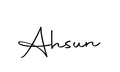 Similarly Autography-DOLnW is the best handwritten signature design. Signature creator online .You can use it as an online autograph creator for name Ahsun. Ahsun signature style 10 images and pictures png