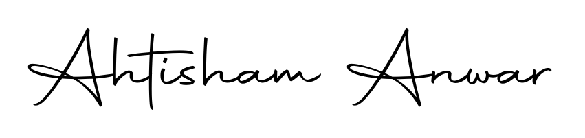Upgrade your professional image with Ahtisham Anwar signature created with Autography-DOLnW font. Fast, free, and watermark-free download. Ahtisham Anwar signature style 10 images and pictures png
