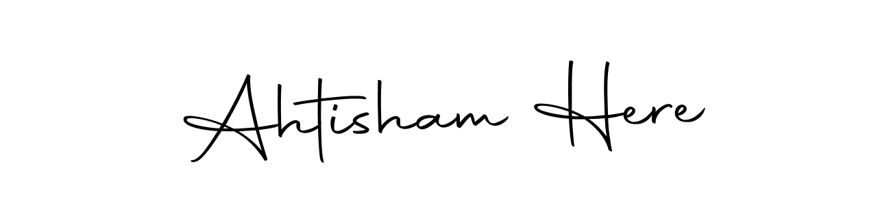 You can use this online signature creator to create a handwritten signature for the name Ahtisham Here. This is the best online autograph maker. Ahtisham Here signature style 10 images and pictures png