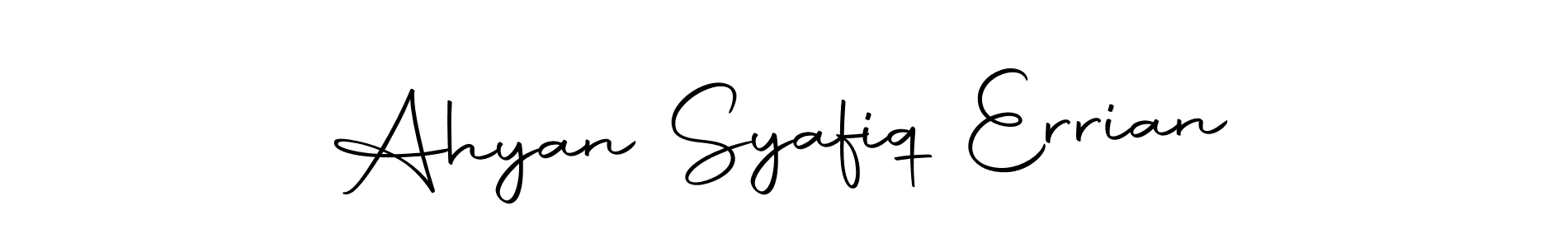 Design your own signature with our free online signature maker. With this signature software, you can create a handwritten (Autography-DOLnW) signature for name Ahyan Syafiq Errian. Ahyan Syafiq Errian signature style 10 images and pictures png