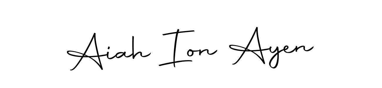 Also we have Aiah Ion Ayen name is the best signature style. Create professional handwritten signature collection using Autography-DOLnW autograph style. Aiah Ion Ayen signature style 10 images and pictures png
