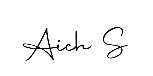 The best way (Autography-DOLnW) to make a short signature is to pick only two or three words in your name. The name Aich S include a total of six letters. For converting this name. Aich S signature style 10 images and pictures png