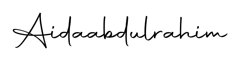 A sleek calligraphic signature for name Aidaabdulrahim utilizing Autography-DOLnW styling. Great for adding personal signatures to photos and art. Aidaabdulrahim signature style 10 images and pictures png