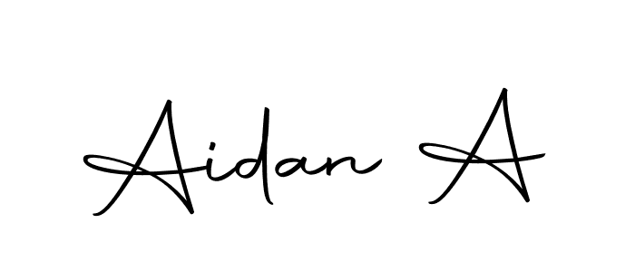 Make a beautiful signature design for name Aidan A. With this signature (Autography-DOLnW) style, you can create a handwritten signature for free. Aidan A signature style 10 images and pictures png