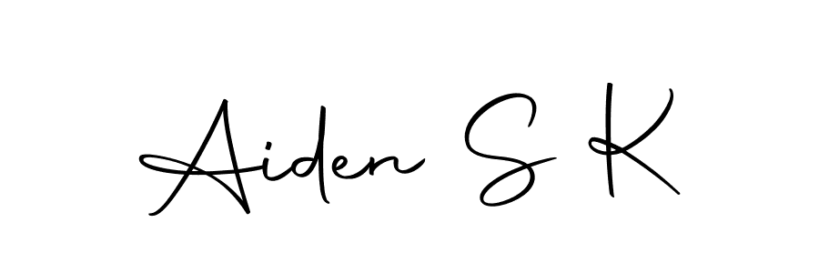 Create a beautiful signature design for name Aiden S K. With this signature (Autography-DOLnW) fonts, you can make a handwritten signature for free. Aiden S K signature style 10 images and pictures png