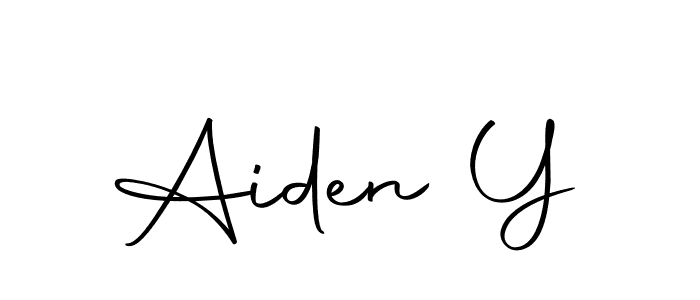 Create a beautiful signature design for name Aiden Y. With this signature (Autography-DOLnW) fonts, you can make a handwritten signature for free. Aiden Y signature style 10 images and pictures png