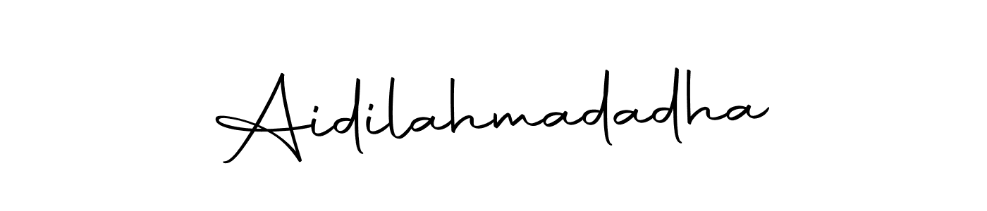 How to make Aidilahmadadha name signature. Use Autography-DOLnW style for creating short signs online. This is the latest handwritten sign. Aidilahmadadha signature style 10 images and pictures png