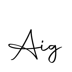 Create a beautiful signature design for name Aig. With this signature (Autography-DOLnW) fonts, you can make a handwritten signature for free. Aig signature style 10 images and pictures png
