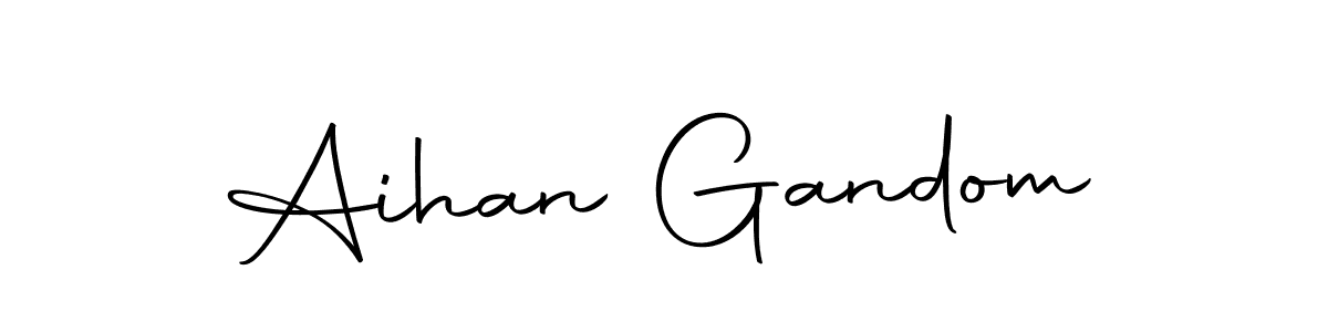 How to make Aihan Gandom name signature. Use Autography-DOLnW style for creating short signs online. This is the latest handwritten sign. Aihan Gandom signature style 10 images and pictures png