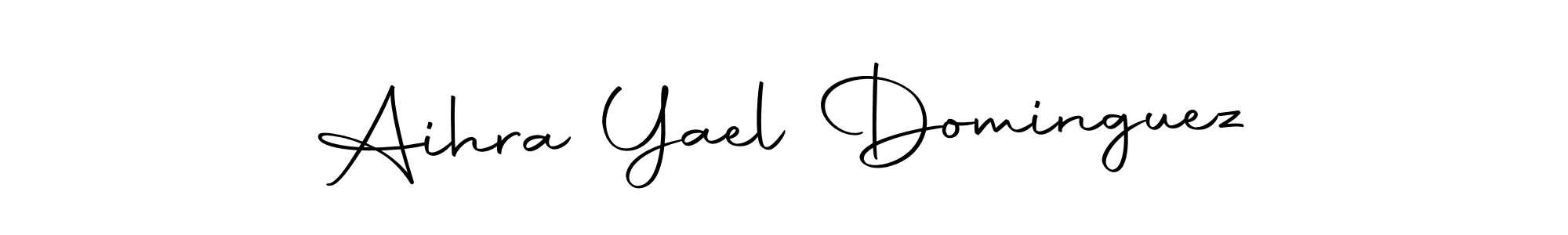 How to make Aihra Yael Dominguez name signature. Use Autography-DOLnW style for creating short signs online. This is the latest handwritten sign. Aihra Yael Dominguez signature style 10 images and pictures png