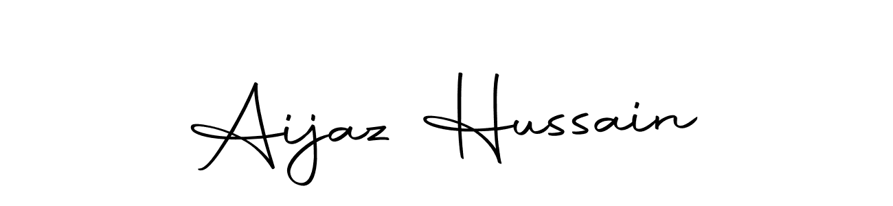 How to make Aijaz Hussain name signature. Use Autography-DOLnW style for creating short signs online. This is the latest handwritten sign. Aijaz Hussain signature style 10 images and pictures png