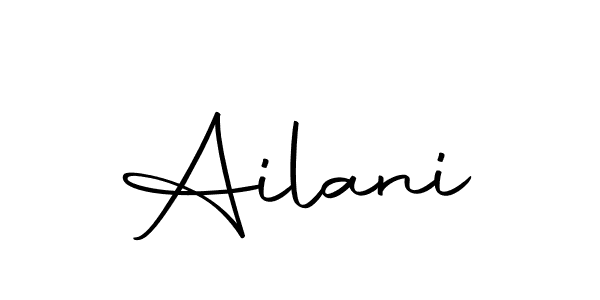 Design your own signature with our free online signature maker. With this signature software, you can create a handwritten (Autography-DOLnW) signature for name Ailani. Ailani signature style 10 images and pictures png