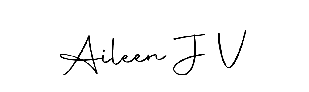 Create a beautiful signature design for name Aileen J V. With this signature (Autography-DOLnW) fonts, you can make a handwritten signature for free. Aileen J V signature style 10 images and pictures png