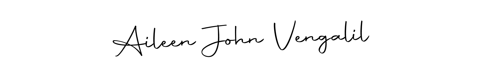 How to make Aileen John Vengalil name signature. Use Autography-DOLnW style for creating short signs online. This is the latest handwritten sign. Aileen John Vengalil signature style 10 images and pictures png