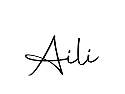 How to make Aili name signature. Use Autography-DOLnW style for creating short signs online. This is the latest handwritten sign. Aili signature style 10 images and pictures png