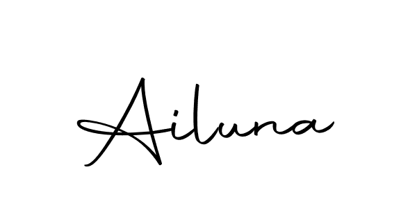 Use a signature maker to create a handwritten signature online. With this signature software, you can design (Autography-DOLnW) your own signature for name Ailuna. Ailuna signature style 10 images and pictures png