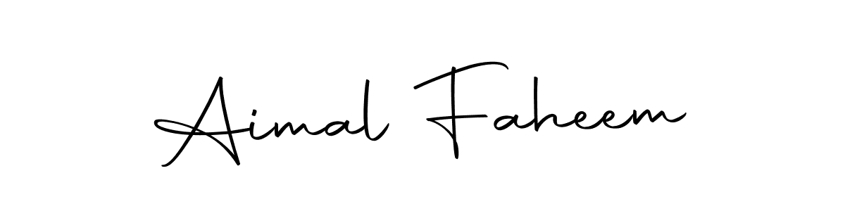 Make a beautiful signature design for name Aimal Faheem. With this signature (Autography-DOLnW) style, you can create a handwritten signature for free. Aimal Faheem signature style 10 images and pictures png