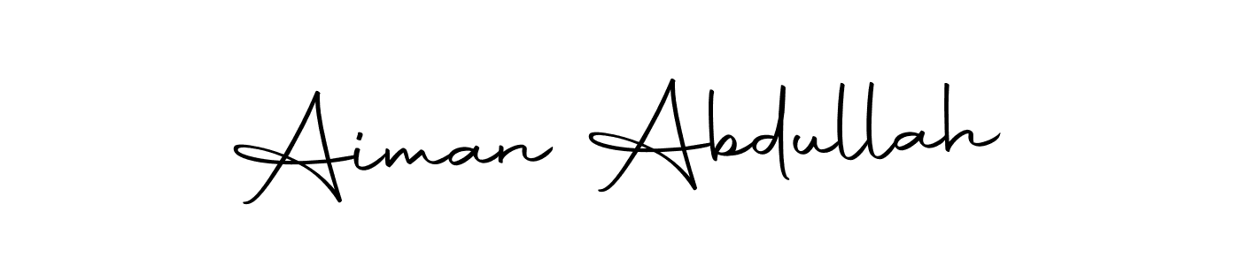 Create a beautiful signature design for name Aiman Abdullah. With this signature (Autography-DOLnW) fonts, you can make a handwritten signature for free. Aiman Abdullah signature style 10 images and pictures png