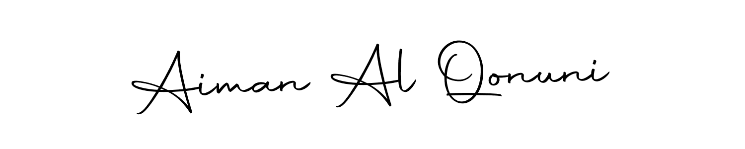 if you are searching for the best signature style for your name Aiman Al Qonuni. so please give up your signature search. here we have designed multiple signature styles  using Autography-DOLnW. Aiman Al Qonuni signature style 10 images and pictures png