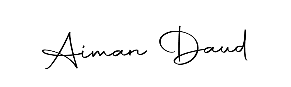 Aiman Daud stylish signature style. Best Handwritten Sign (Autography-DOLnW) for my name. Handwritten Signature Collection Ideas for my name Aiman Daud. Aiman Daud signature style 10 images and pictures png