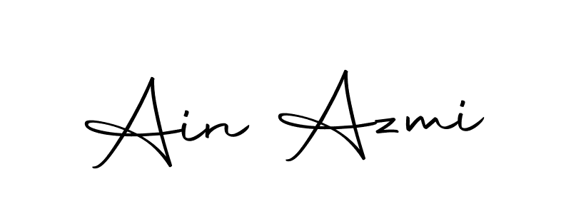 The best way (Autography-DOLnW) to make a short signature is to pick only two or three words in your name. The name Ain Azmi include a total of six letters. For converting this name. Ain Azmi signature style 10 images and pictures png