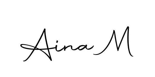 Make a beautiful signature design for name Aina M. Use this online signature maker to create a handwritten signature for free. Aina M signature style 10 images and pictures png