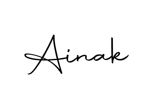 Design your own signature with our free online signature maker. With this signature software, you can create a handwritten (Autography-DOLnW) signature for name Ainak. Ainak signature style 10 images and pictures png
