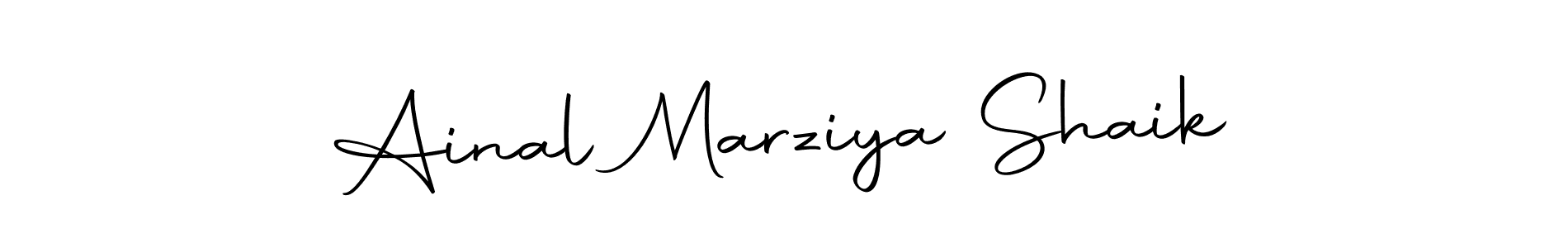 The best way (Autography-DOLnW) to make a short signature is to pick only two or three words in your name. The name Ainal Marziya Shaik include a total of six letters. For converting this name. Ainal Marziya Shaik signature style 10 images and pictures png