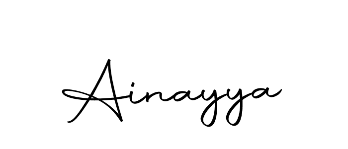 Use a signature maker to create a handwritten signature online. With this signature software, you can design (Autography-DOLnW) your own signature for name Ainayya. Ainayya signature style 10 images and pictures png