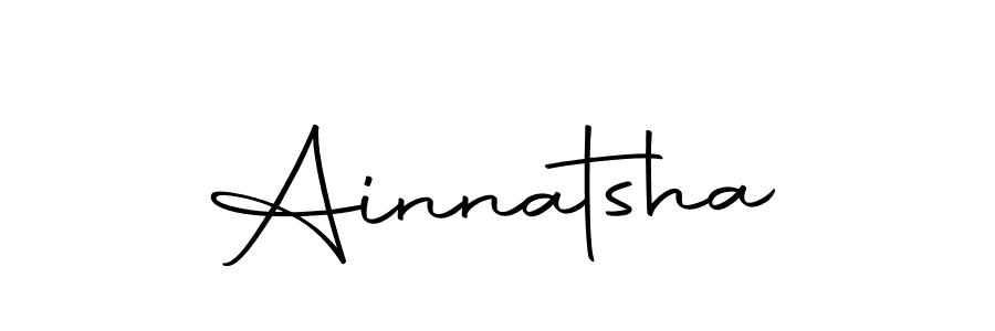 Design your own signature with our free online signature maker. With this signature software, you can create a handwritten (Autography-DOLnW) signature for name Ainnatsha. Ainnatsha signature style 10 images and pictures png