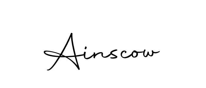 Make a beautiful signature design for name Ainscow. Use this online signature maker to create a handwritten signature for free. Ainscow signature style 10 images and pictures png