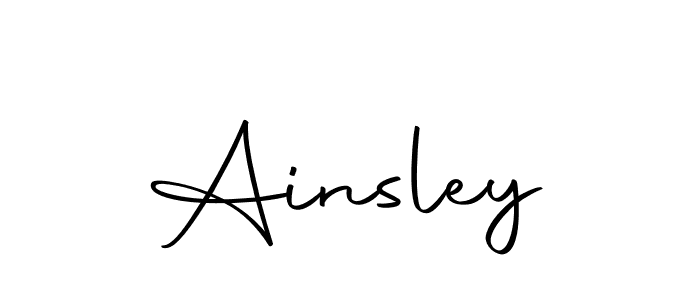 Create a beautiful signature design for name Ainsley. With this signature (Autography-DOLnW) fonts, you can make a handwritten signature for free. Ainsley signature style 10 images and pictures png