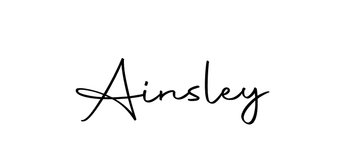 How to make Ainsley name signature. Use Autography-DOLnW style for creating short signs online. This is the latest handwritten sign. Ainsley signature style 10 images and pictures png