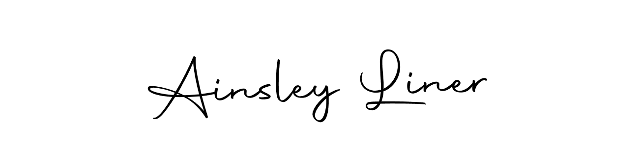 Ainsley Liner stylish signature style. Best Handwritten Sign (Autography-DOLnW) for my name. Handwritten Signature Collection Ideas for my name Ainsley Liner. Ainsley Liner signature style 10 images and pictures png