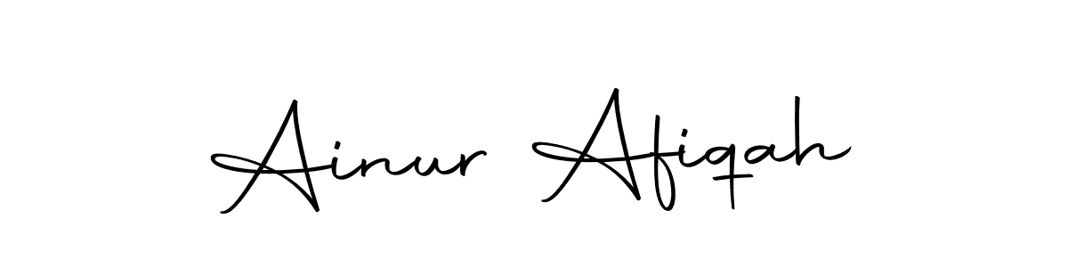 Create a beautiful signature design for name Ainur Afiqah. With this signature (Autography-DOLnW) fonts, you can make a handwritten signature for free. Ainur Afiqah signature style 10 images and pictures png