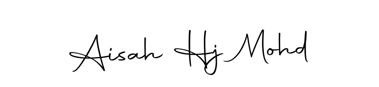 Use a signature maker to create a handwritten signature online. With this signature software, you can design (Autography-DOLnW) your own signature for name Aisah Hj Mohd. Aisah Hj Mohd signature style 10 images and pictures png