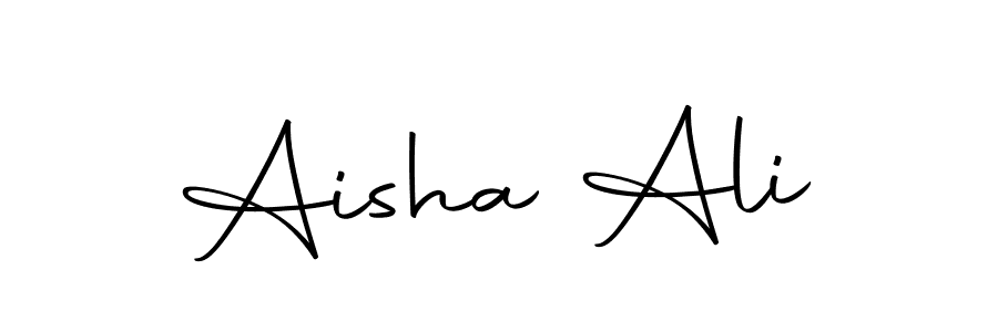 Create a beautiful signature design for name Aisha Ali. With this signature (Autography-DOLnW) fonts, you can make a handwritten signature for free. Aisha Ali signature style 10 images and pictures png