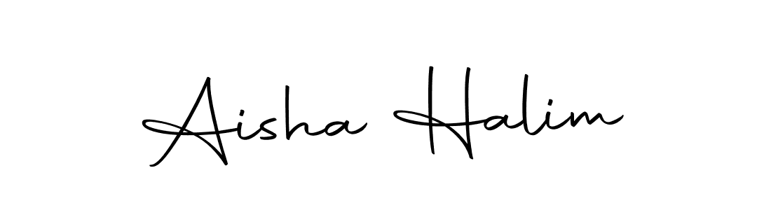 Use a signature maker to create a handwritten signature online. With this signature software, you can design (Autography-DOLnW) your own signature for name Aisha Halim. Aisha Halim signature style 10 images and pictures png