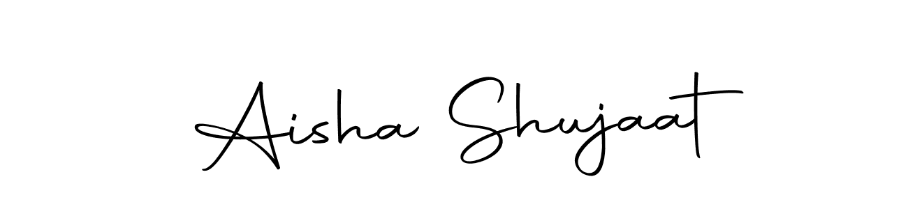 Design your own signature with our free online signature maker. With this signature software, you can create a handwritten (Autography-DOLnW) signature for name Aisha Shujaat. Aisha Shujaat signature style 10 images and pictures png