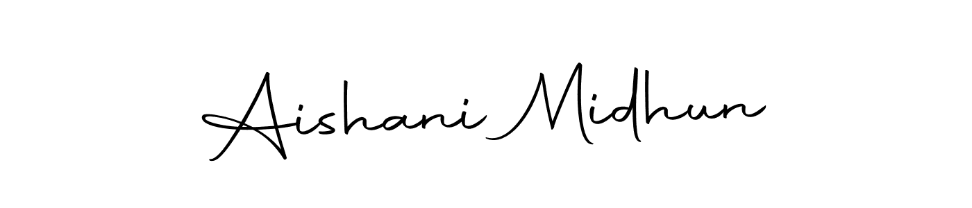 You can use this online signature creator to create a handwritten signature for the name Aishani Midhun. This is the best online autograph maker. Aishani Midhun signature style 10 images and pictures png