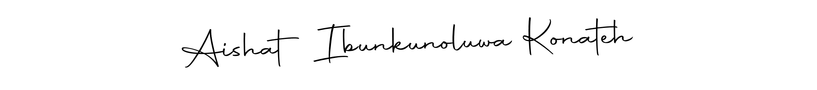 How to make Aishat Ibunkunoluwa Konateh name signature. Use Autography-DOLnW style for creating short signs online. This is the latest handwritten sign. Aishat Ibunkunoluwa Konateh signature style 10 images and pictures png