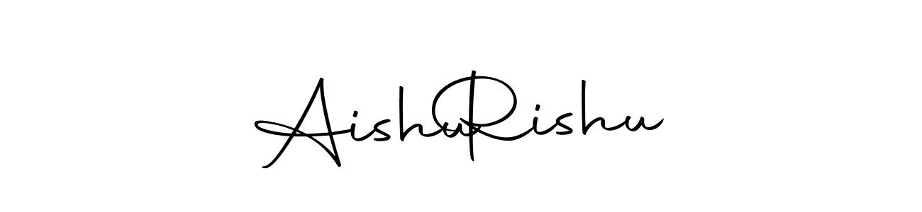 How to make Aishu   Rishu name signature. Use Autography-DOLnW style for creating short signs online. This is the latest handwritten sign. Aishu   Rishu signature style 10 images and pictures png
