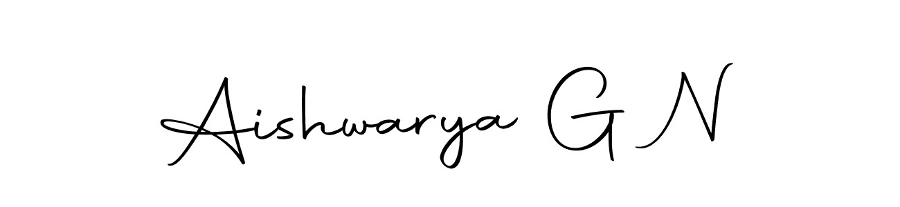 Make a beautiful signature design for name Aishwarya G N. With this signature (Autography-DOLnW) style, you can create a handwritten signature for free. Aishwarya G N signature style 10 images and pictures png