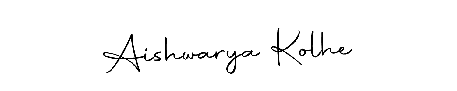 You should practise on your own different ways (Autography-DOLnW) to write your name (Aishwarya Kolhe) in signature. don't let someone else do it for you. Aishwarya Kolhe signature style 10 images and pictures png