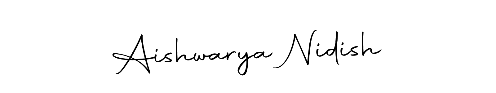 Create a beautiful signature design for name Aishwarya Nidish. With this signature (Autography-DOLnW) fonts, you can make a handwritten signature for free. Aishwarya Nidish signature style 10 images and pictures png